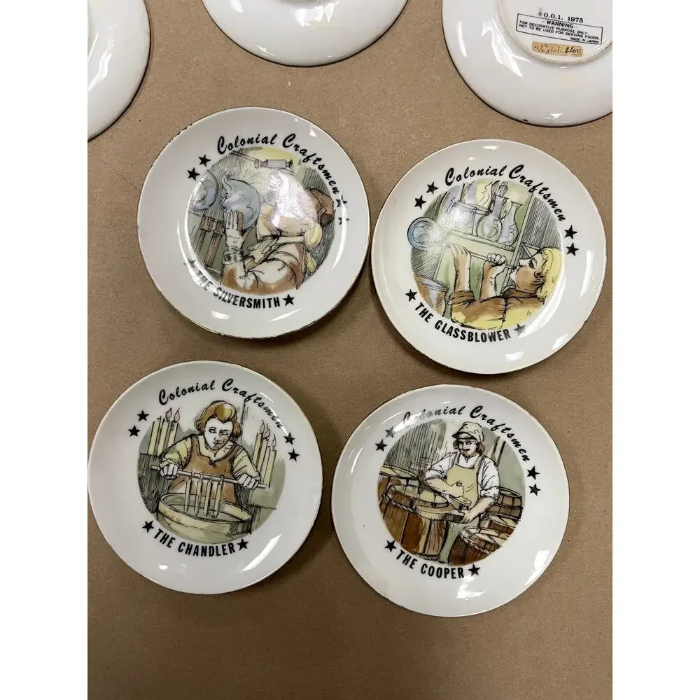 8 1975 Colonial‎ Craftsman Decorative Plates 4 1/2